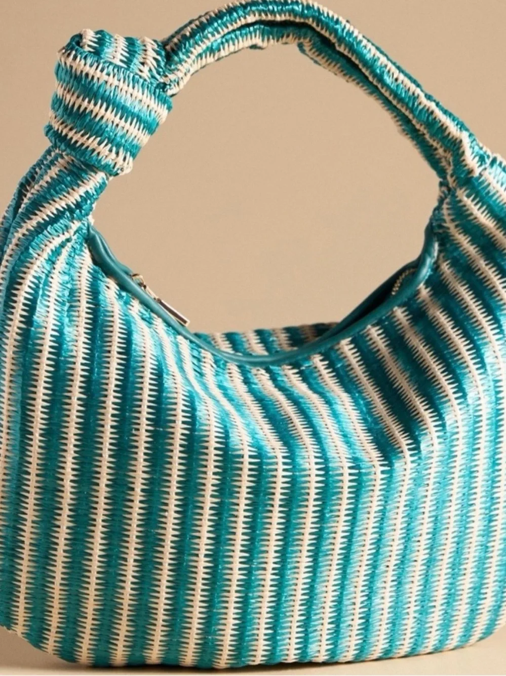 Anthropologie Brigette Satchel in turquoise used once mint condition